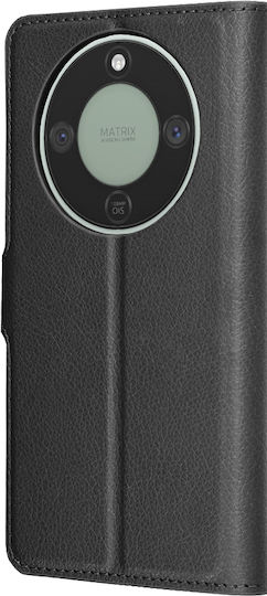 Techsuit Folio Buchen Sie Leder Schwarz (Honor Magic8 Lite)