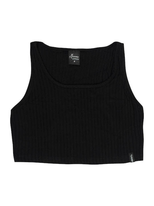 Women's Summer Crop Top Sleeveless Black