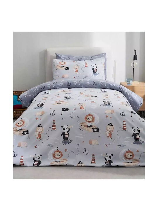 Vesta Home Set Cearceafuri Pentru Copii Single Gri 170x260cm
