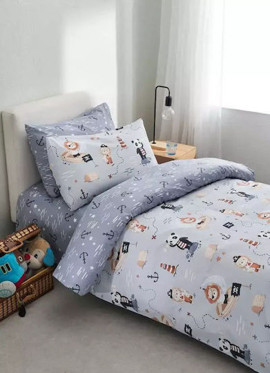Vesta Home Sheet Set Single Cotton Gray 170x260cm 3pcs