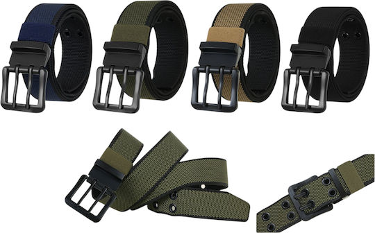 Extra Strong Men's Belt Light Elastic Military Type Molle Tactical Width 4 cm Khaki Ksj322