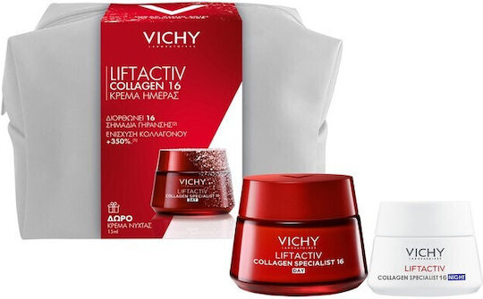 Liftactiv Collagen Specialist 16 Day Cream 50ml with Gift Night Cream 15ml & Pouch