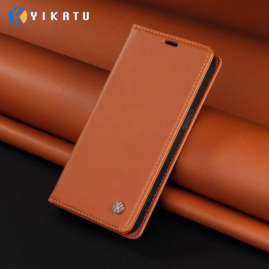 Yikatu Book Synthetic Leather / Silicone Brown (Xiaomi 17 Pro)