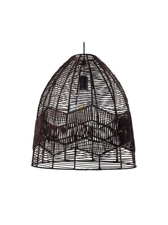 GloboStar Aloha Hängelampe Braun mit Seil für Fassung E27 45x43x46cm.