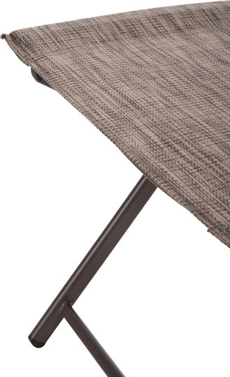 Outdoor Chair Metallic Textilene Coffee 45x51x81cm