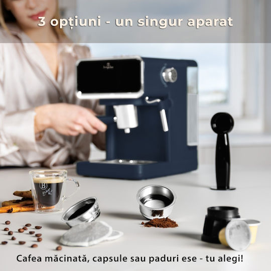 Berlinger Haus Automatic Espresso Machine 950W Pressure 20bar Blue BH-9853