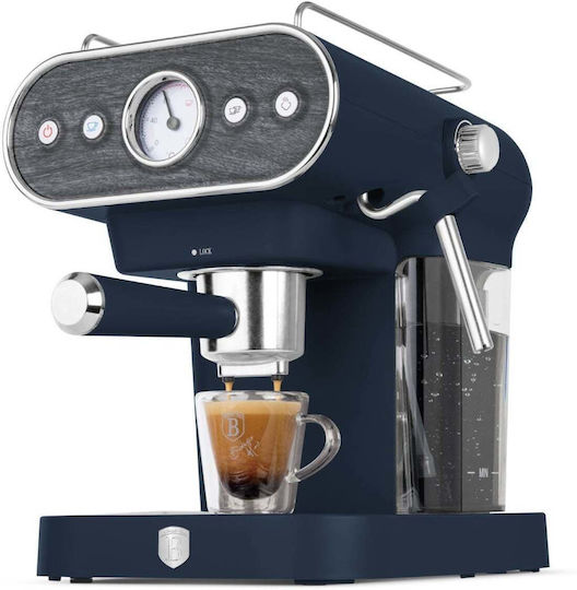 Berlinger Haus Μηχανή Espresso 950W Πίεσης 20bar Μπλε BH-9858