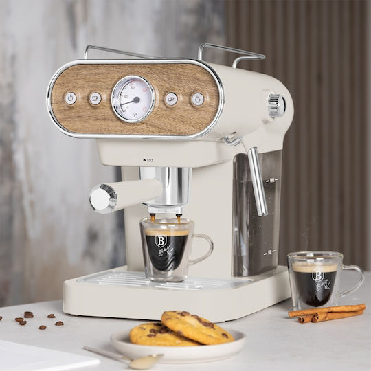 Berlinger Haus Μηχανή Espresso 950W Πίεσης 20bar Γκρι BH-9854