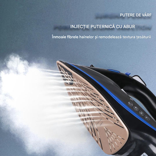 Raf Express Steam R.1215j Fier de Călcat cu Aburi 2600W cu Talpă Ceramică și Debit Continu de Abur 120g/min