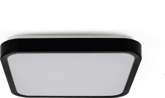 V-TAC Deckenleuchte Badezimmer 25cm Schwarz mit Integrierte LED