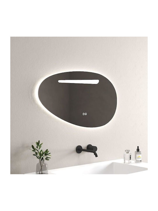 Inter Ceramic Oval Oglindă de Baie Lumini LED Atingere 90x90cm