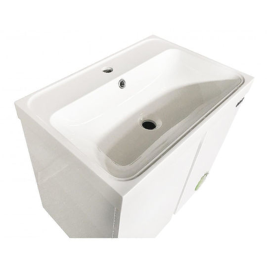 Inter Ceramic Waschtisch mit Waschbecken L60xB41xH50cm Weiß