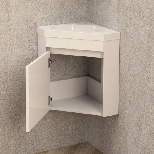 Inter Ceramic Blat cu Lavoar L50xW39.7xH39.7cm Alb