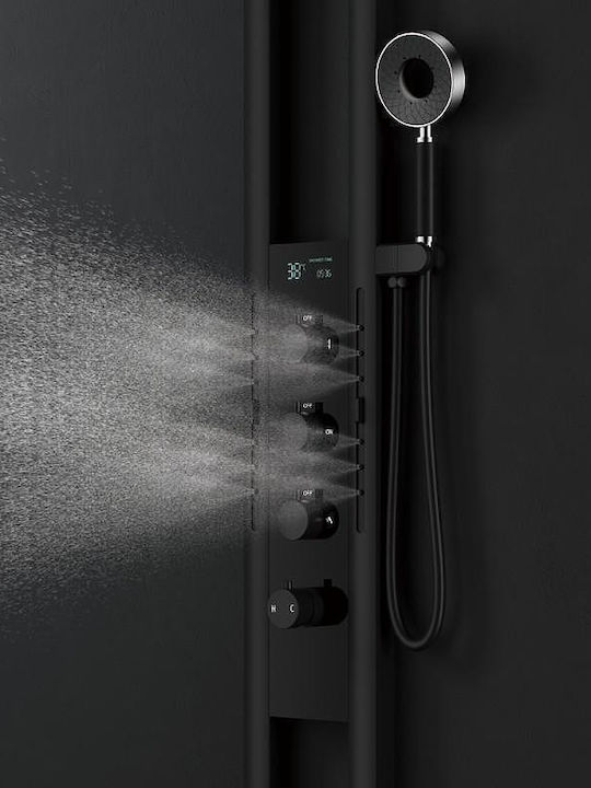 Inter Ceramic Hydro-Massage-Säule 155.5cm Schwarz