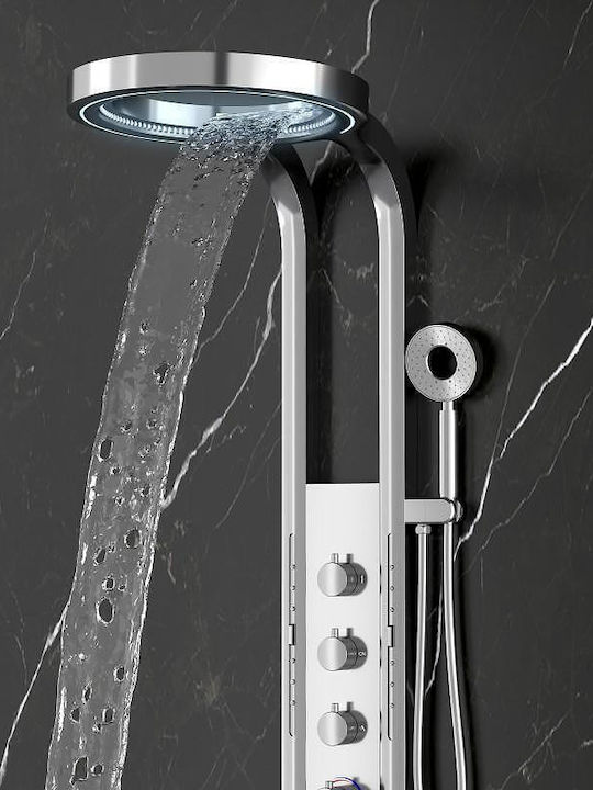Inter Ceramic Στήλη Υδρομασάζ 155.5cm Γκρι