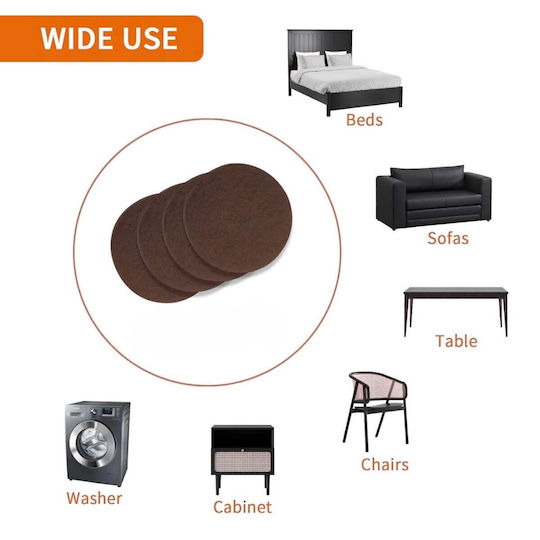 Uncle George 01.07.02-0007 Round Felts with Sticker 17mm 40pcs