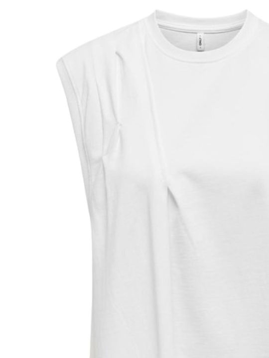 Life Women's Cotton Sleeveless Blouse Bright White