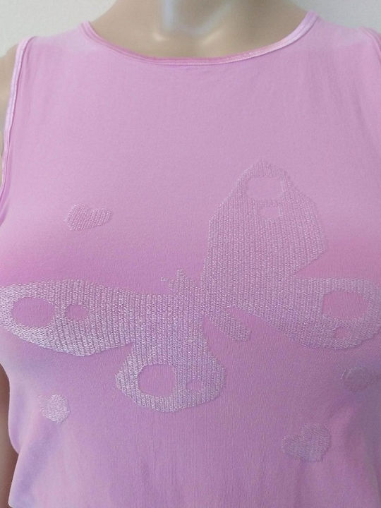 Damen Sport Bluse Ärmellos Lila
