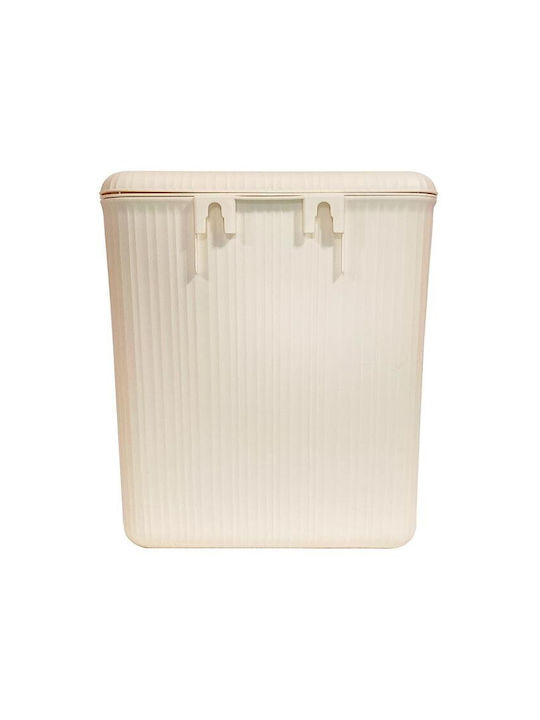 TnS Waste Bin Waste Plastic for Cabinet Beige 1pcs