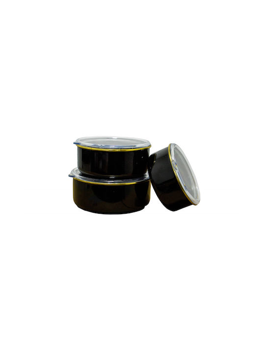 OMS Collection Inox Lunch Box Black 3pcs