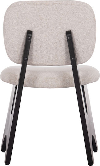 Bellisi Dining Room Fabric Chair Ecru 53x56x78cm