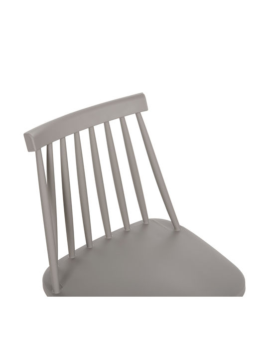 Vanessa Dining Room Metallic Chair Grey 42.5x44x81cm