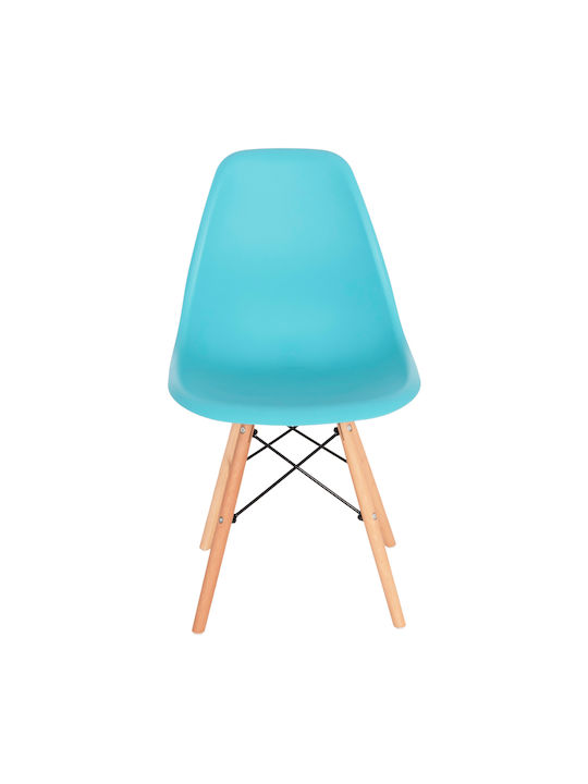 Twist Twist Dining Room Wooden Chair Turquoise 46x50x82cm