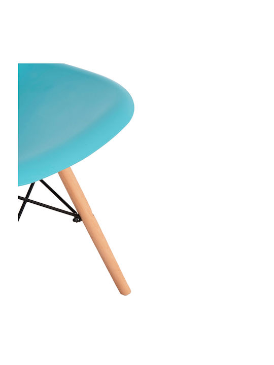 Twist Twist Dining Room Wooden Chair Turquoise 46x50x82cm