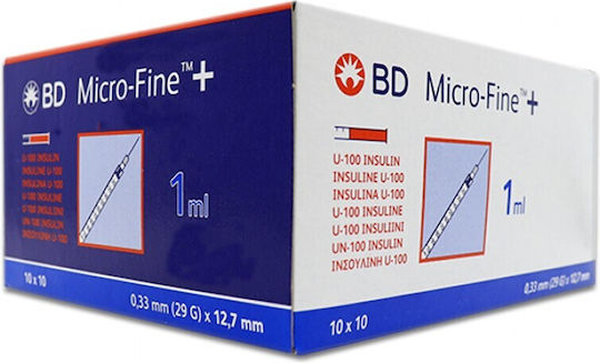 BD Σύριγγες Ινσουλίνης 29G 1ml 100τμχ