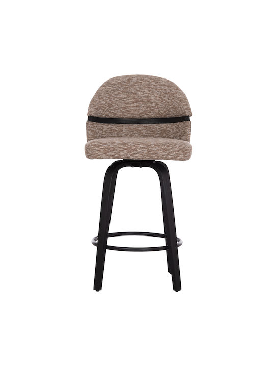 Hocker Bar mit Rückenlehne Hölzernes Dekker Black, Brown 48x54x96cm
