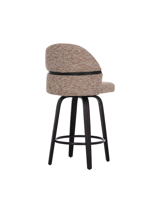 Hocker Bar mit Rückenlehne Hölzernes Dekker Black, Brown 48x54x96cm