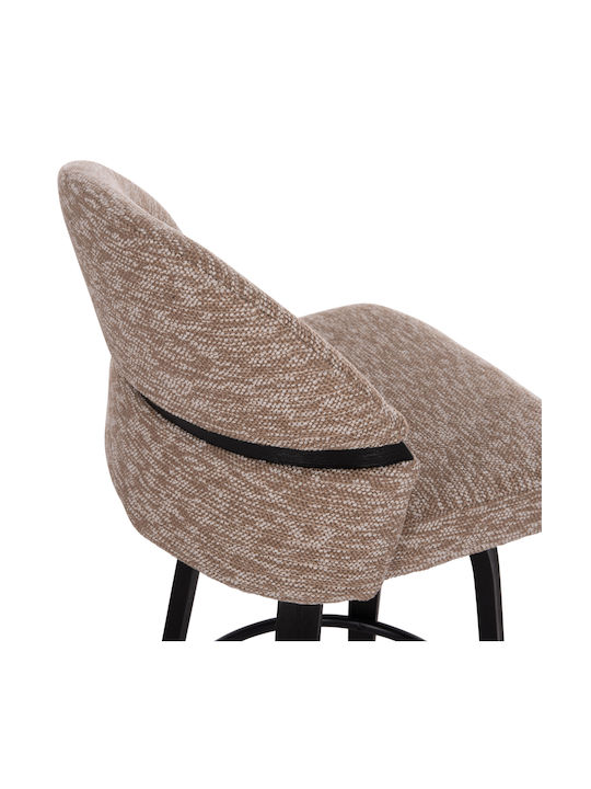 Hocker Bar mit Rückenlehne Hölzernes Dekker Black, Brown 48x54x96cm