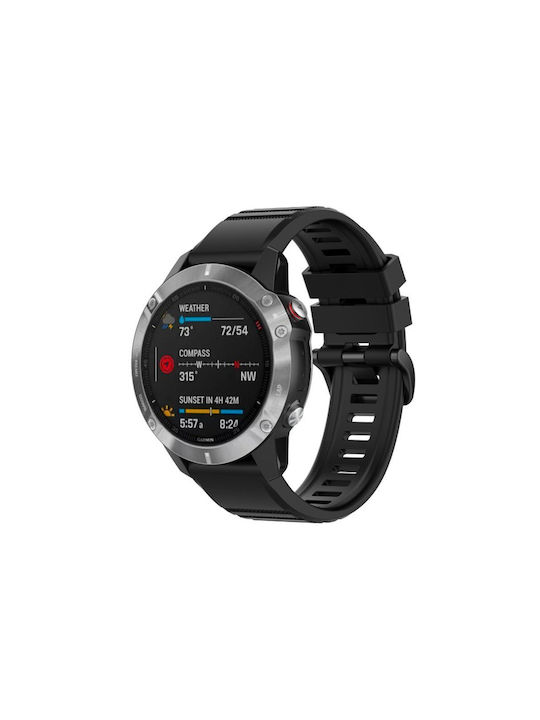 Fixed Λουράκι Σιλικόνης Μαύρο (Garmin QuickFit 22mm)