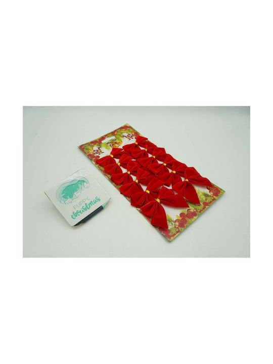 Set Ornamente Fundițe Roșii 5x5cm 12 Bucăți