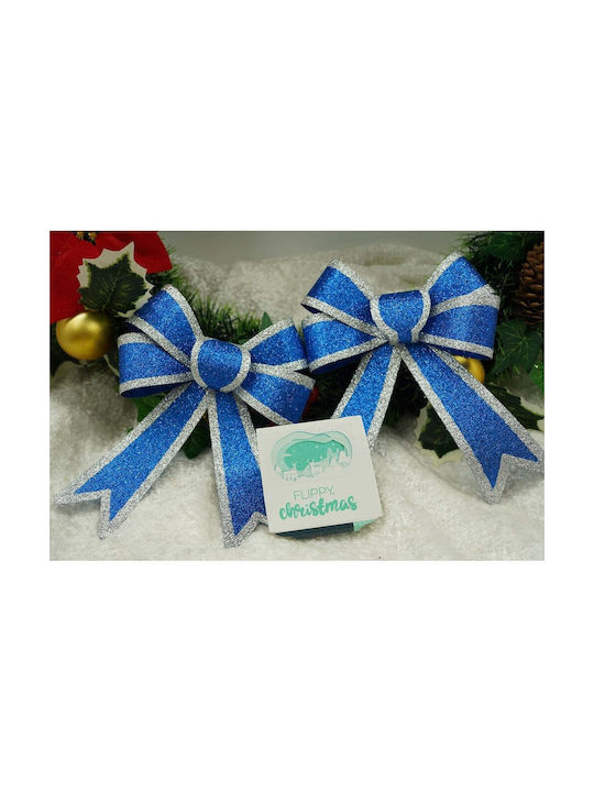 Ornament suspendat Fundă Plastic Albastru 13x18buc Set 2buc