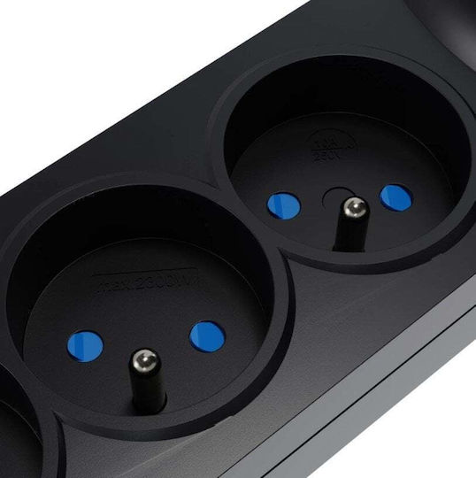 Plastrol Πολύπριζο Aσφαλείας 5 Θέσεων με USB-A και Καλώδιο 5m