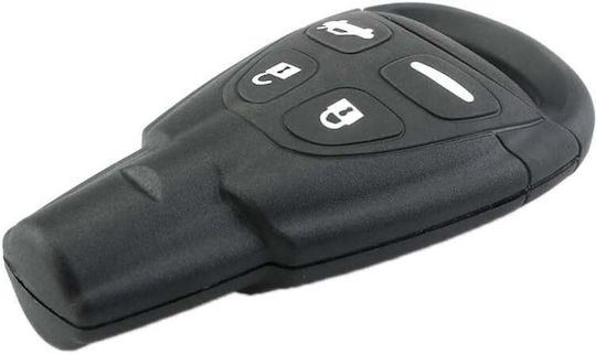 Techstar Car Key Case Compatible Saab 9-3 9-5 2003-2011 4 Buttons Made Durable Material