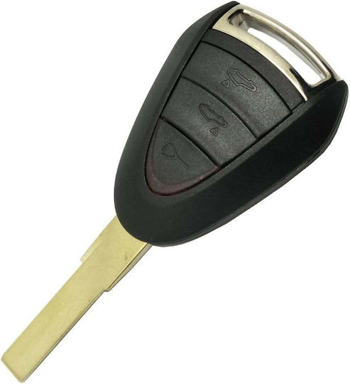 Techstar Auto Key Case 3 Buttons Compatible Porsche 911 Cayman Boxster Carrera Gt