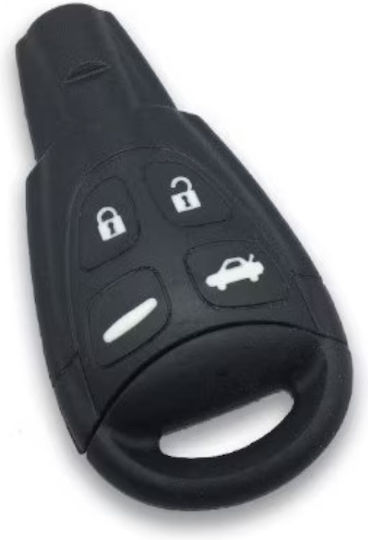 Techstar Car Key Case Compatible Saab 9-3 9-5 2003-2011 4 Buttons Made Durable Material
