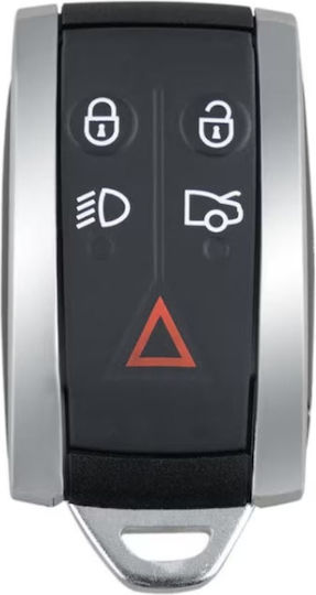 Husă Cheie Auto Jaguar 5 Butoane Compatibilă Cu Modelele Jaguar Xf Xfr Xk Xkr X-type S-type 2006-2015