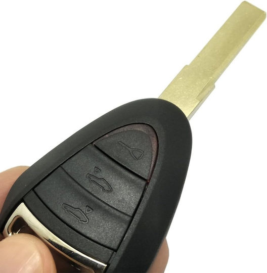 Techstar Auto Key Case 3 Buttons Compatible Porsche 911 Cayman Boxster Carrera Gt