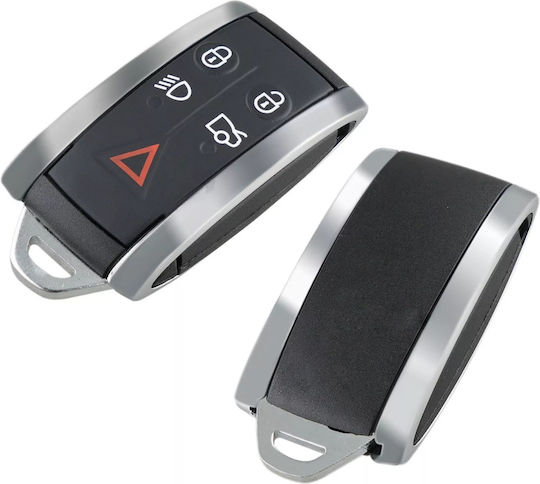 Husă Cheie Auto Jaguar 5 Butoane Compatibilă Cu Modelele Jaguar Xf Xfr Xk Xkr X-type S-type 2006-2015
