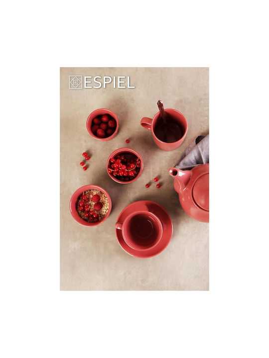 Espiel Essentials Dip-Schüssel Rund Keramik Rot mit Durchmesser 14cm
