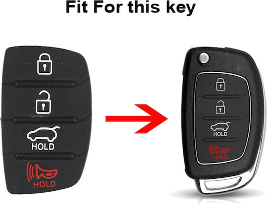Membrană Din Cauciuc Pentru Cheie Auto Cu 4 Butoane Compatibilă Hyundai Tucson Santa Fe Ix45 Sonata I40 – Înlocuire Tastă Telecomandă