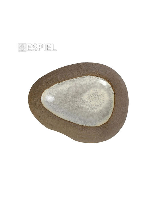 Espiel Spirit Dip-Schüssel Rund Keramik Beige mit Durchmesser 21cm