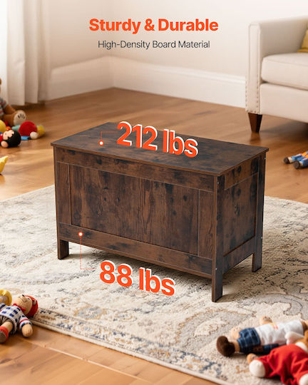Vevor Children's Storage Box made of Wood Brown 75.4x38.9x48cm 1pcs