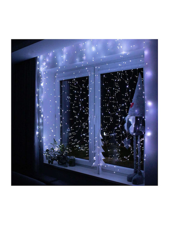 300 Lights LED 3m. x 300cm Cold White USB type Curtain 10pcs