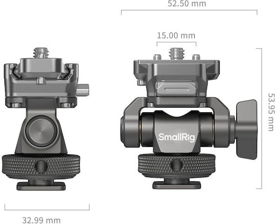Smallrig 4888 Hawklock Бързо Освобождаваща Се База За Монитор H21 Cold Shoe