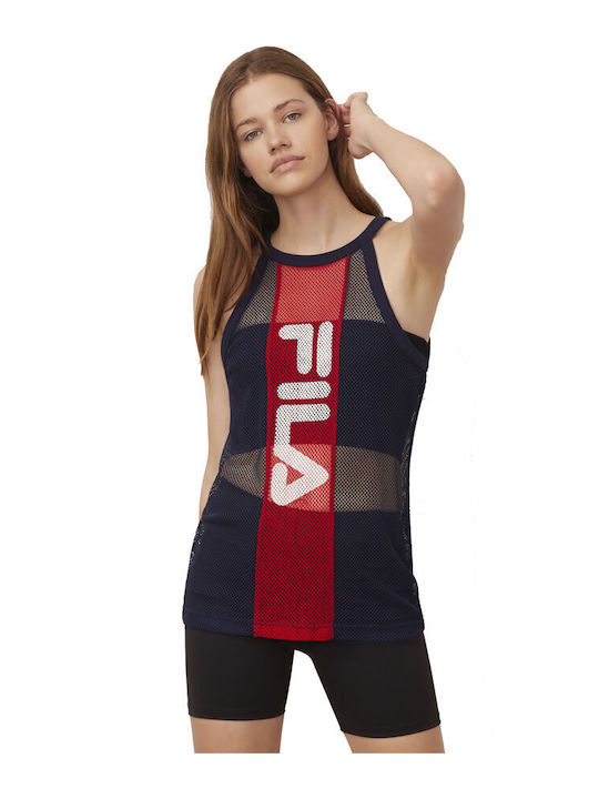 Bobbi Women's Athletic Blouse Sleeveless Navy Blue