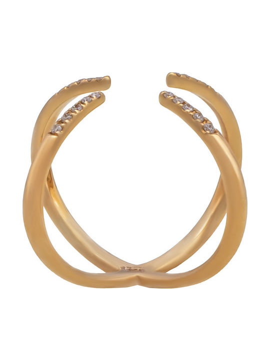 Savvas Design Damen Ring mit Diamant aus Roségold 18K